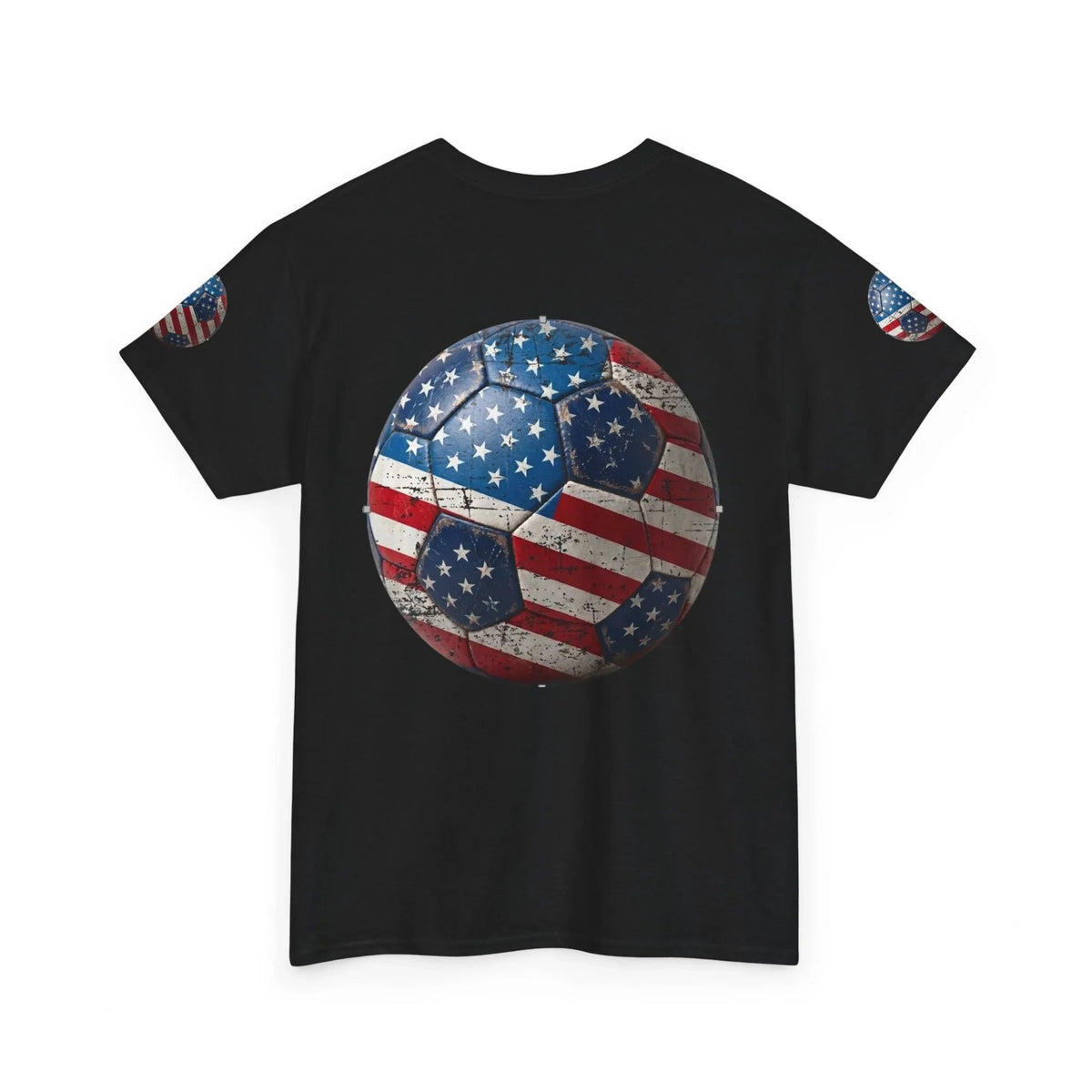 Black back USA Soccer Retro streetwear graphic tee- USMNT T-Shirt - Ninth Line