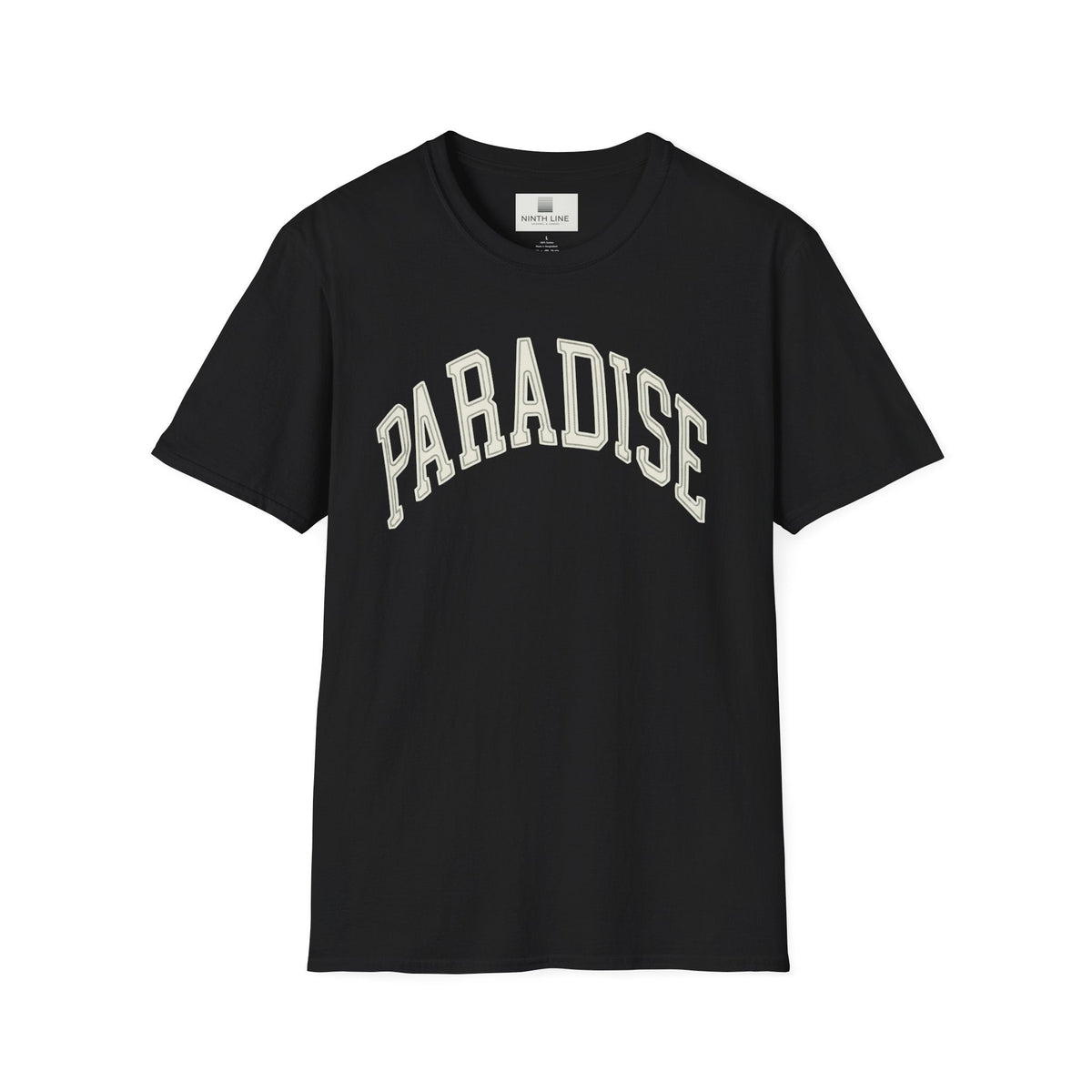 Black Paradise Arch Graphic T-Shirt - Graphic tees streetwear - Ninth Line