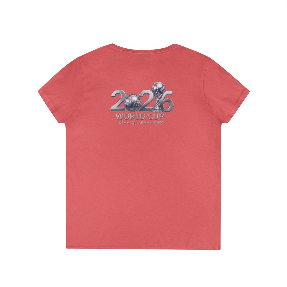 Coral Silk back USA FIFA Overhead Kick Graphic Tee | Vintage Retro Soccer Streetwear Shirt - Ninth Line
