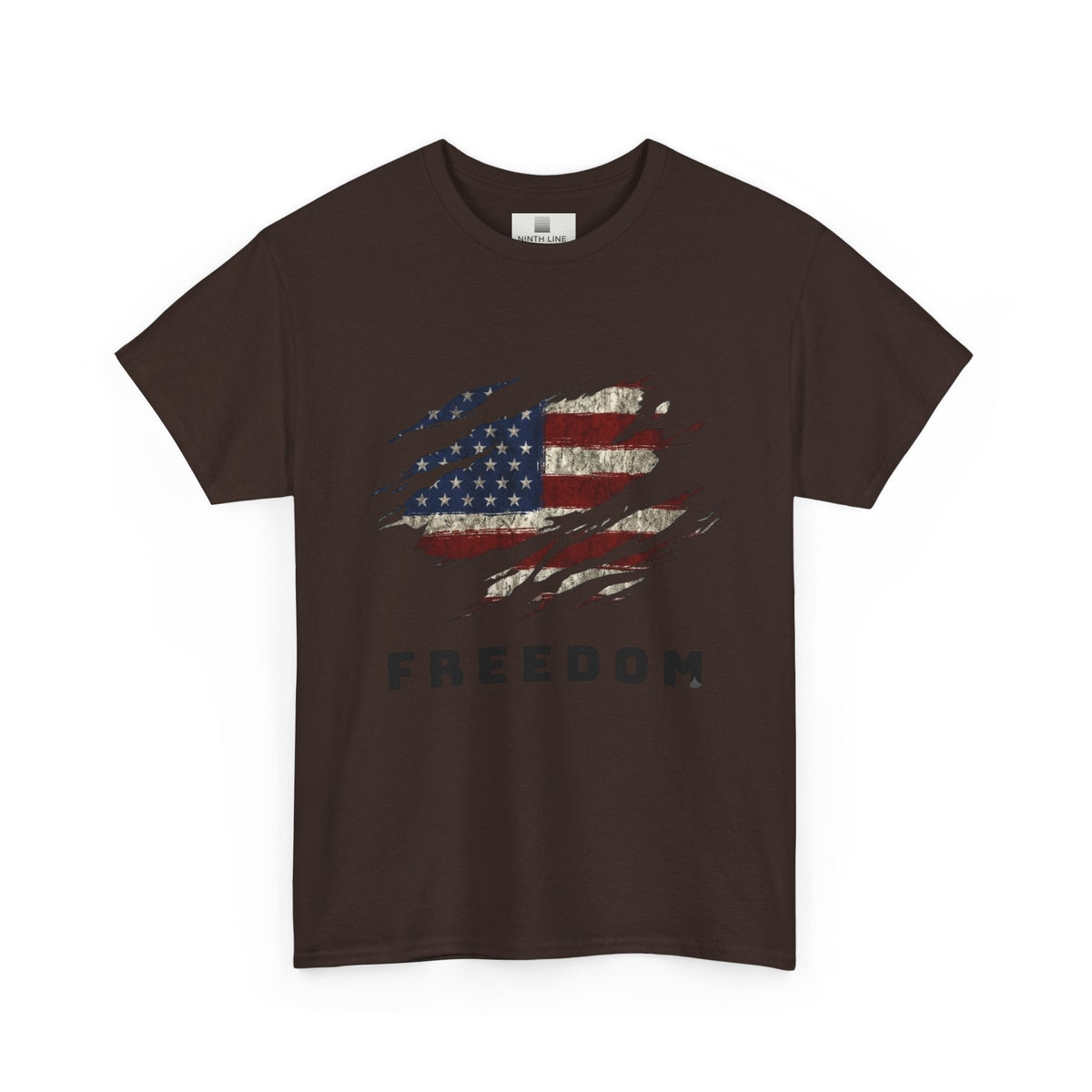 Dark Chocolate Freedom Flag Graphic Tee – American Pride Edition - Ninth Line