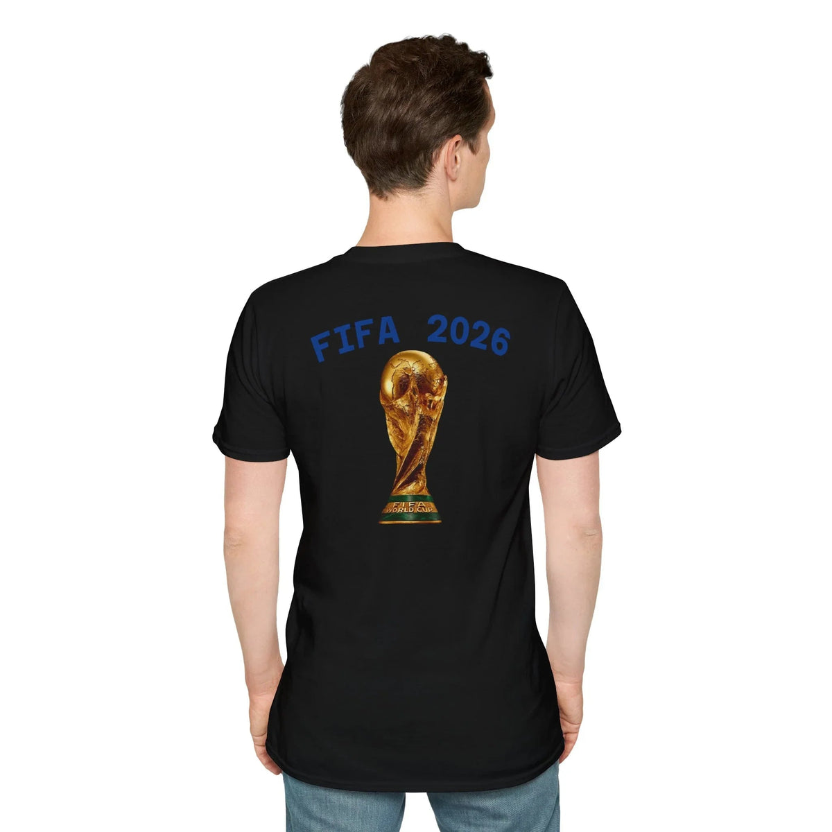 Man wearing black Back side USA FIFA 2026 Graphic T Shirt-- USMNT T-Shirt - Ninth Line