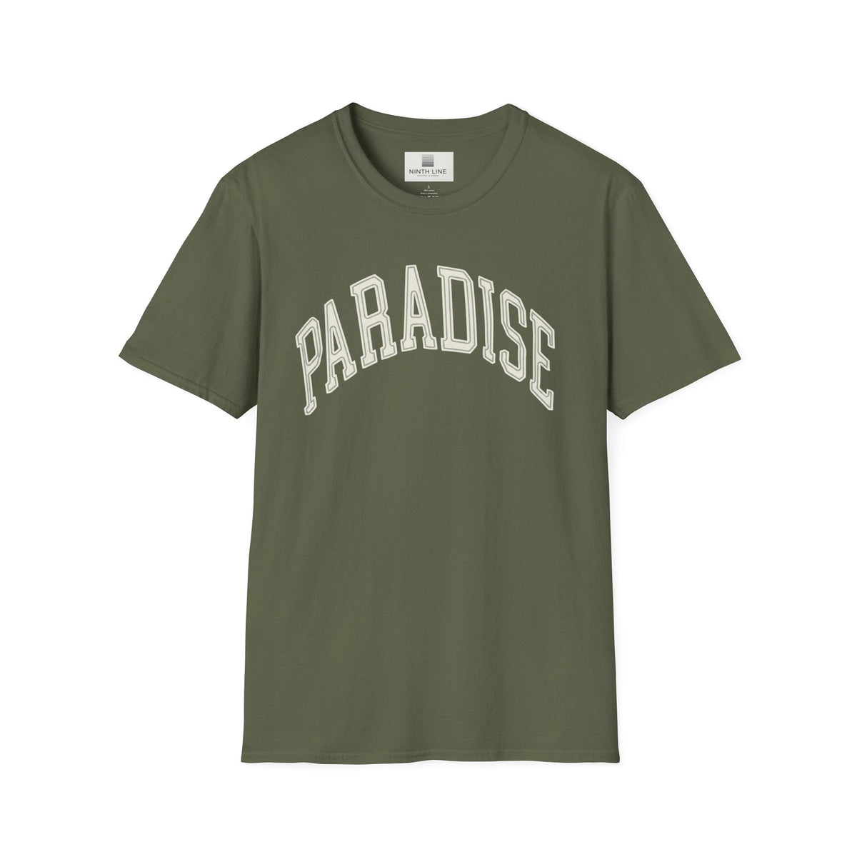 Military green Paradise Arch Graphic T-Shirt - Graphic tees streetwear - Ninth Line