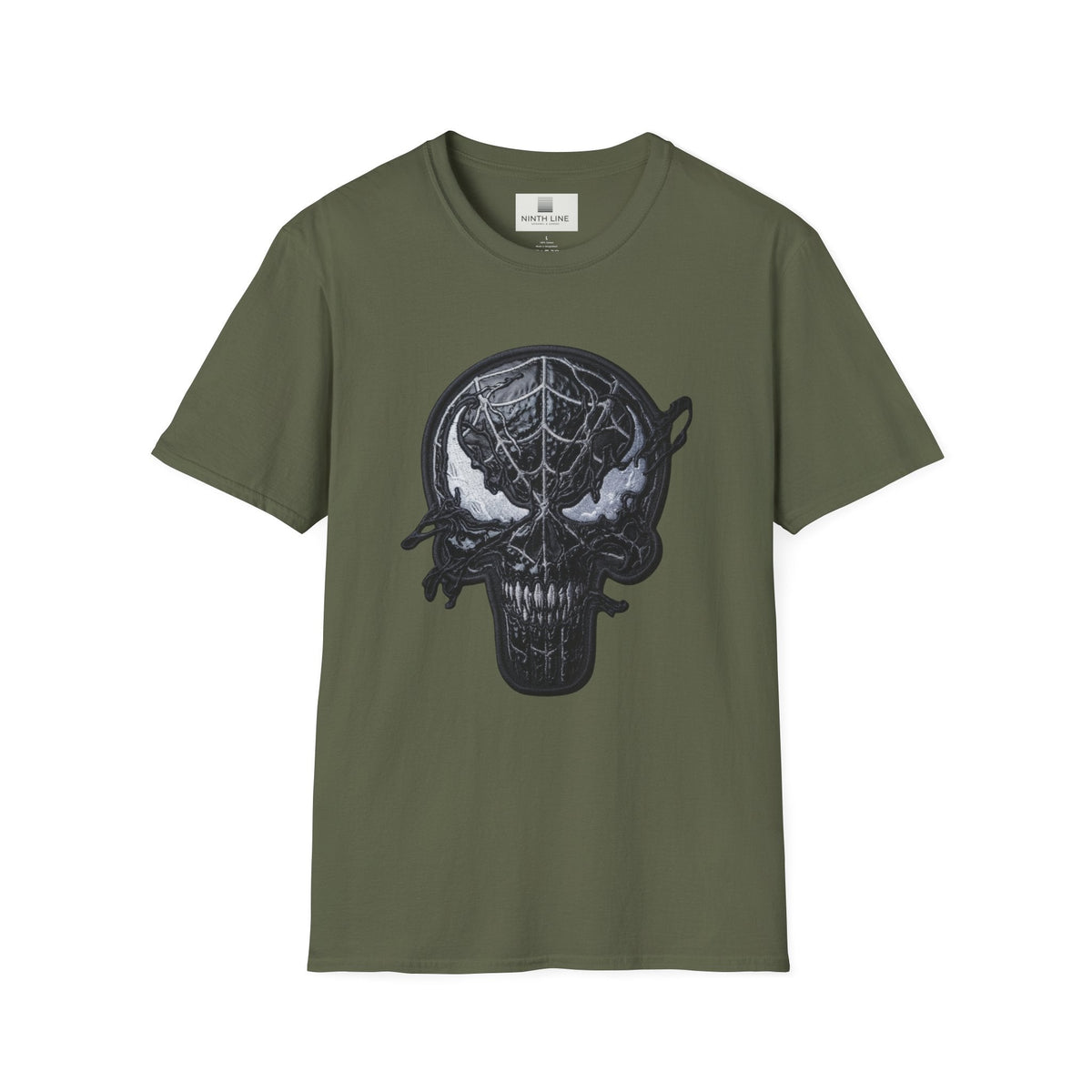 Military green Spiderman Graphic tee — Black spiderman shirt - Ninth Line