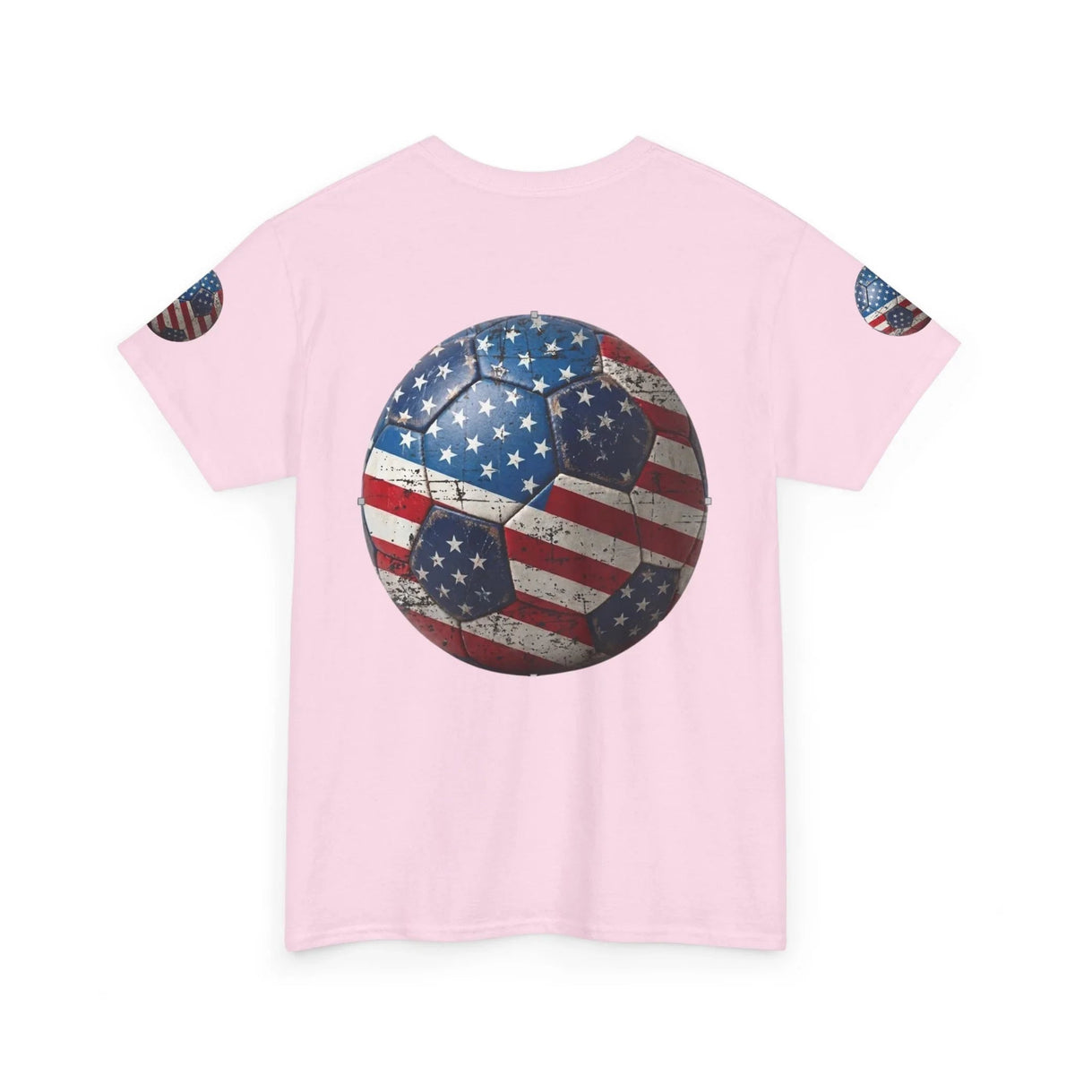 Pink back USA Soccer Retro streetwear graphic tee- USMNT T-Shirt - Ninth Line