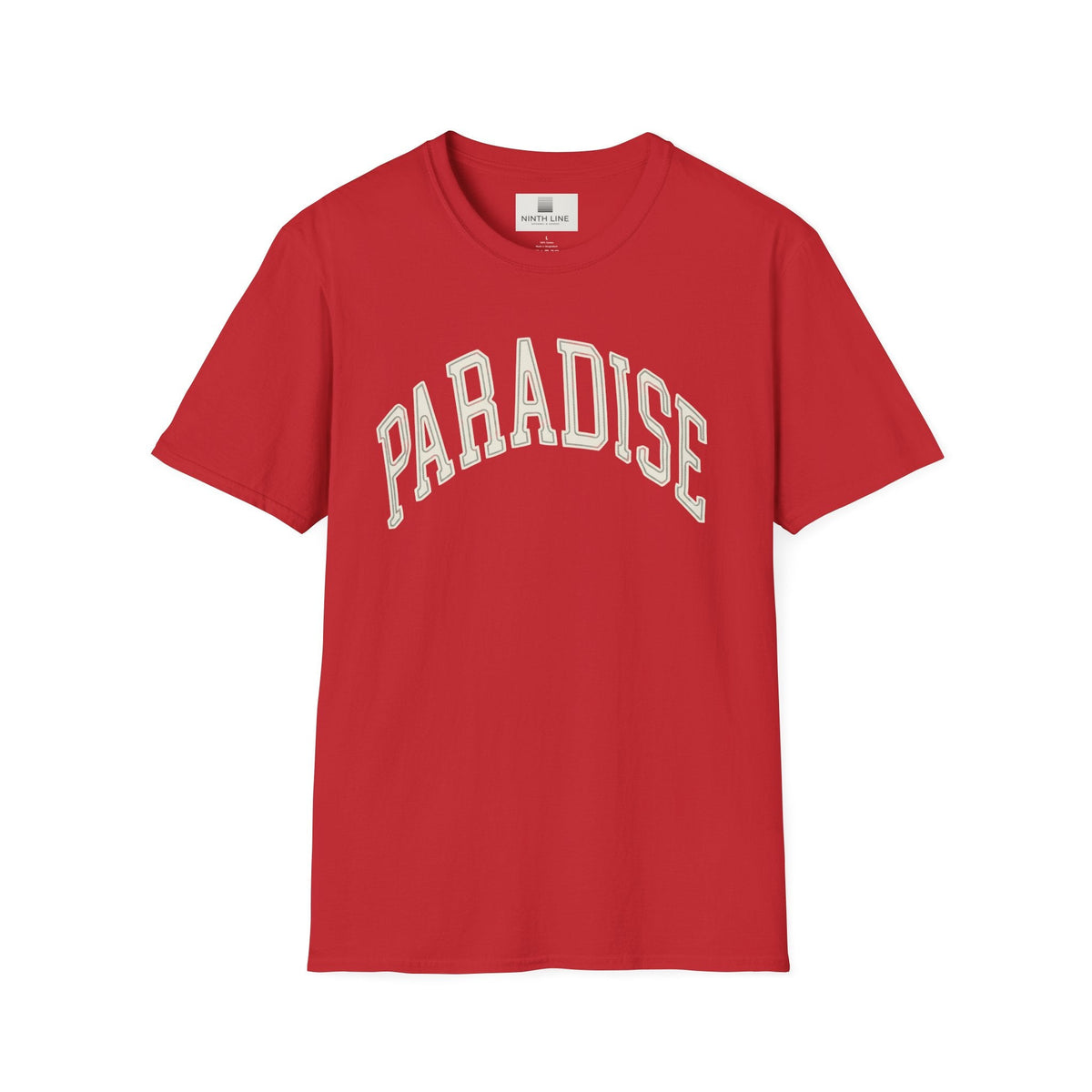 Red Paradise Arch Graphic T-Shirt - Graphic tees streetwear - Ninth Line