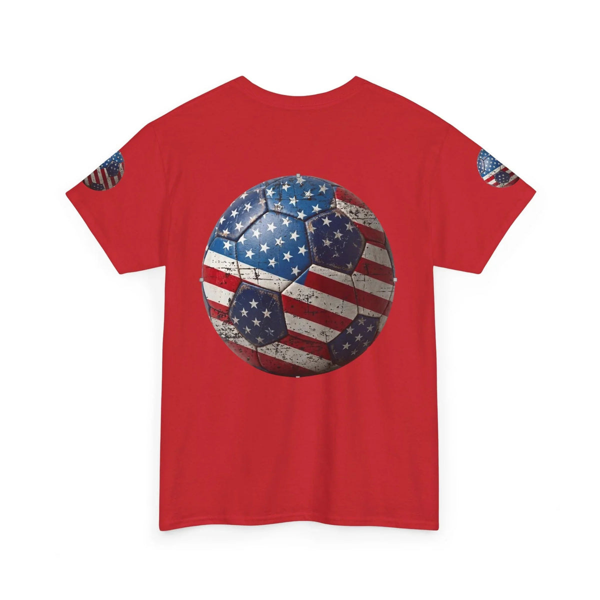 Red back USA Soccer Retro streetwear graphic tee- USMNT T-Shirt - Ninth Line