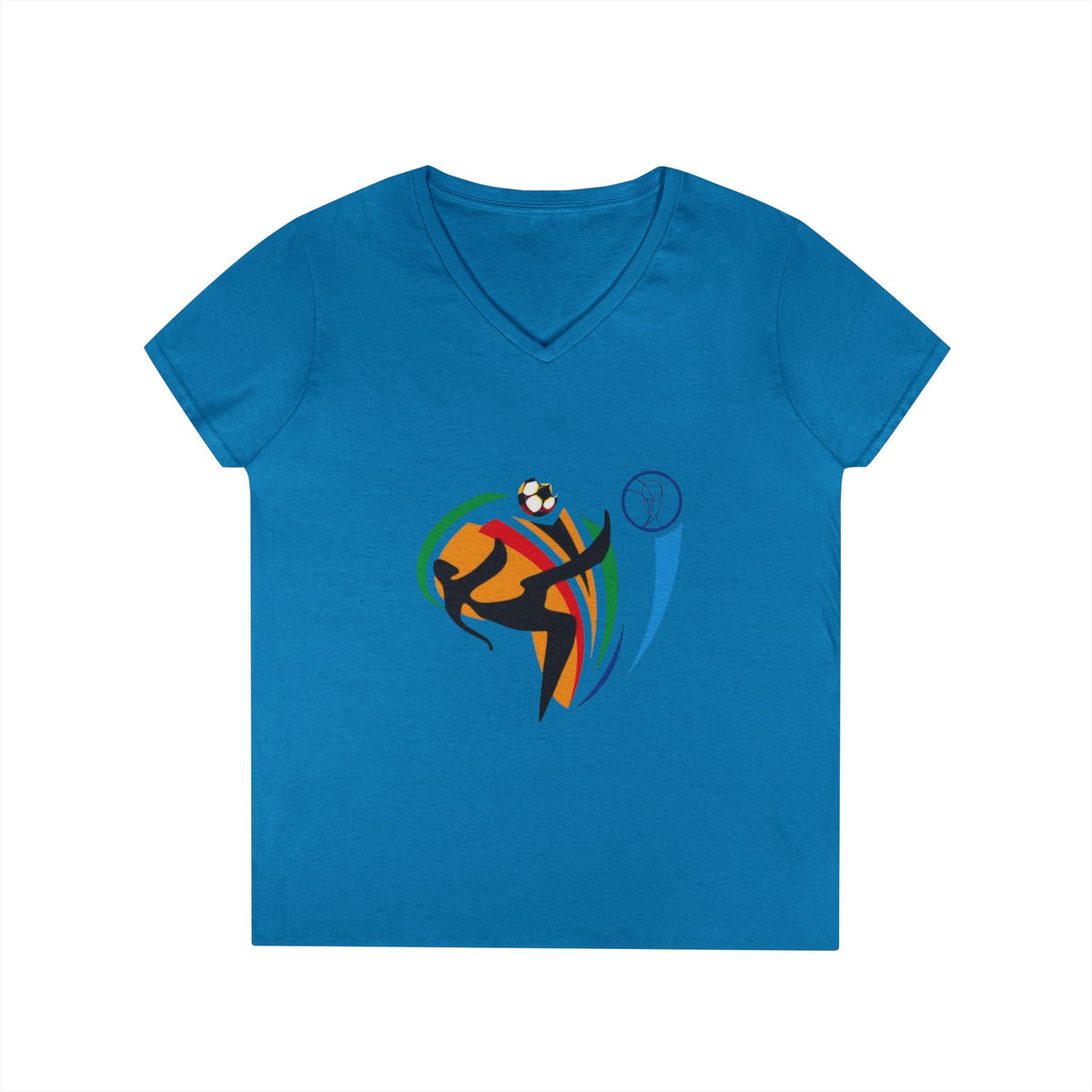 Sapphire blue front USA FIFA Overhead Kick Graphic Tee | Vintage Retro Soccer Streetwear Shirt - Ninth Line