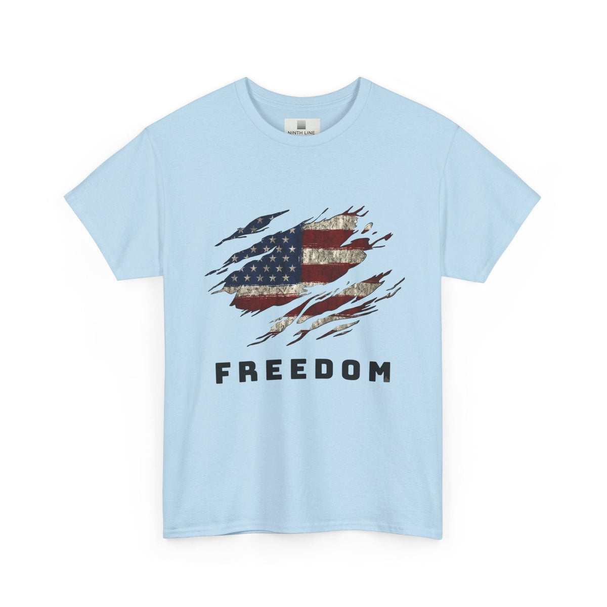 Sky Freedom Flag Graphic Tee – American Pride Edition- Ninth Line