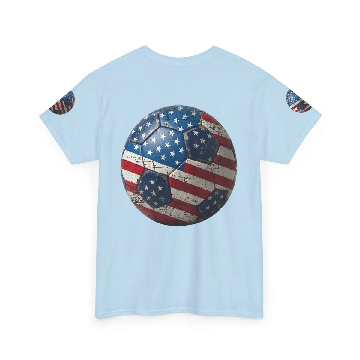 Sky blue Back USA Soccer Retro streetwear graphic tee- USMNT T-Shirt - Ninth Line