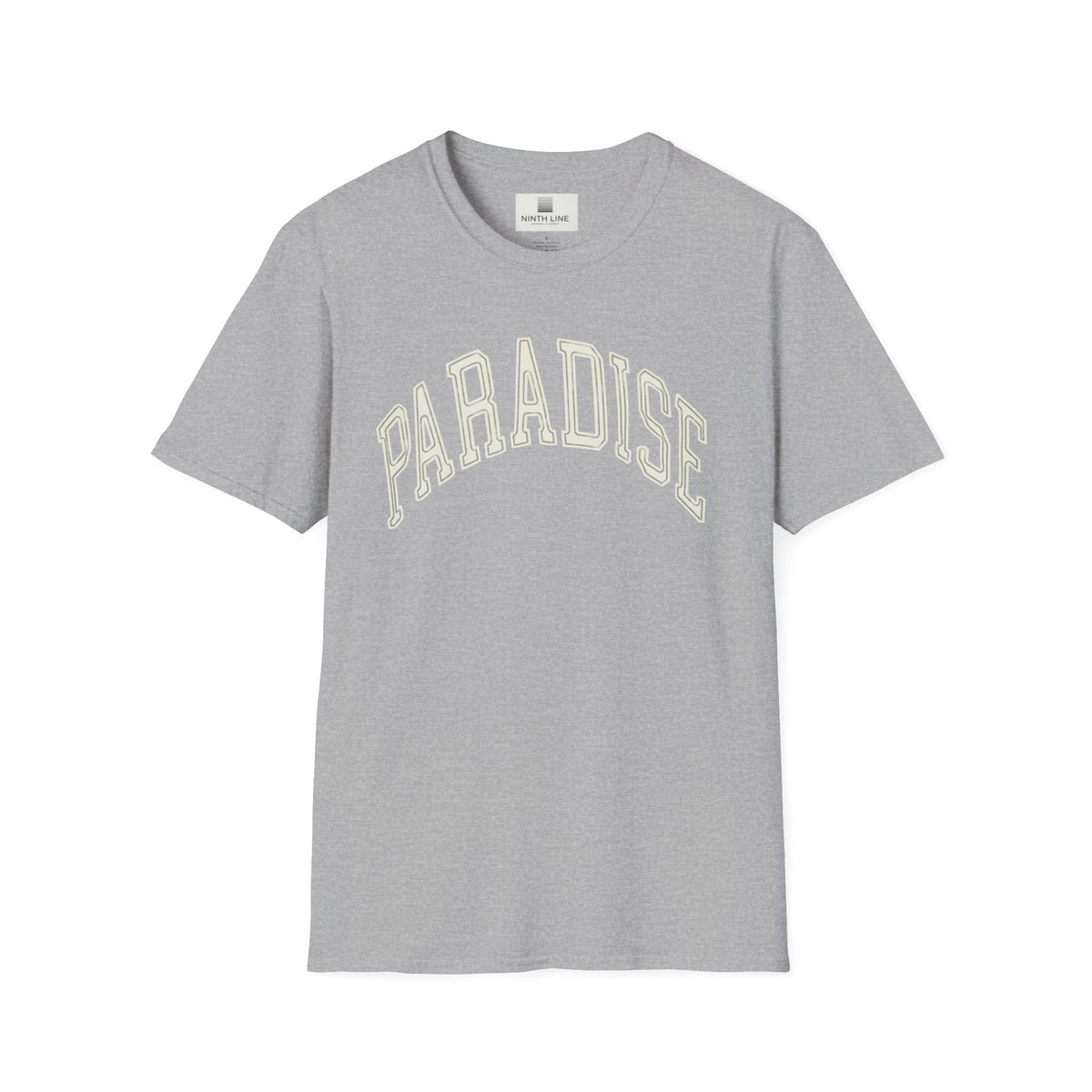 Smoke grey Paradise Arch Graphic T-Shirt - Graphic tees streetwear - Ninth Line