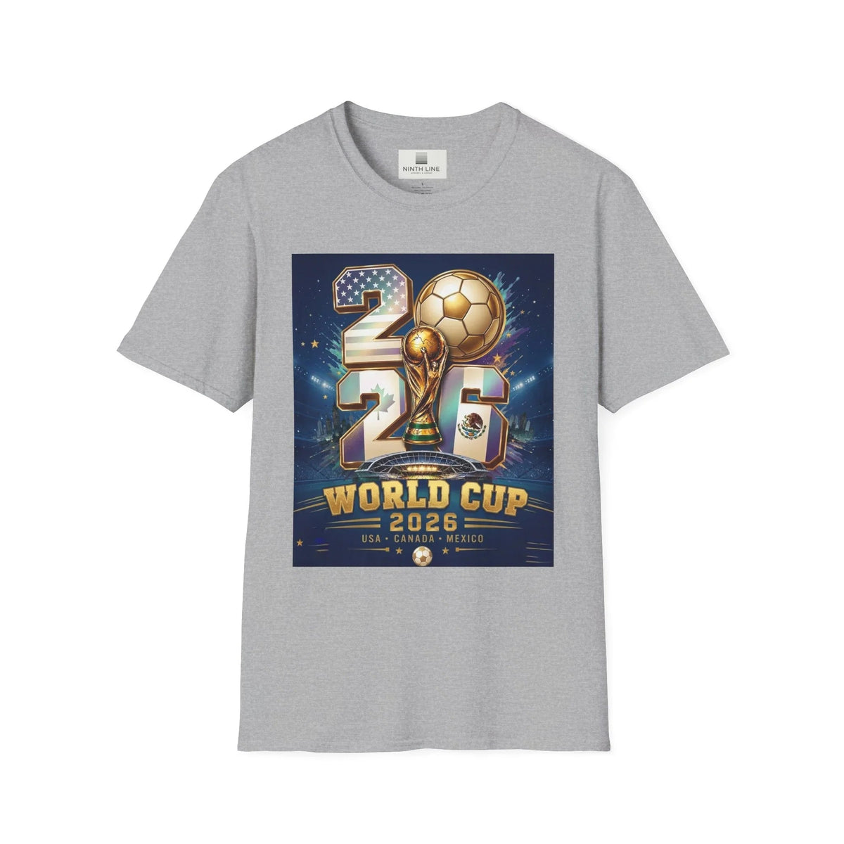 Sports Grey USA FIFA 2026 Graphic T Shirt-- USMNT T-Shirt - Ninth Line