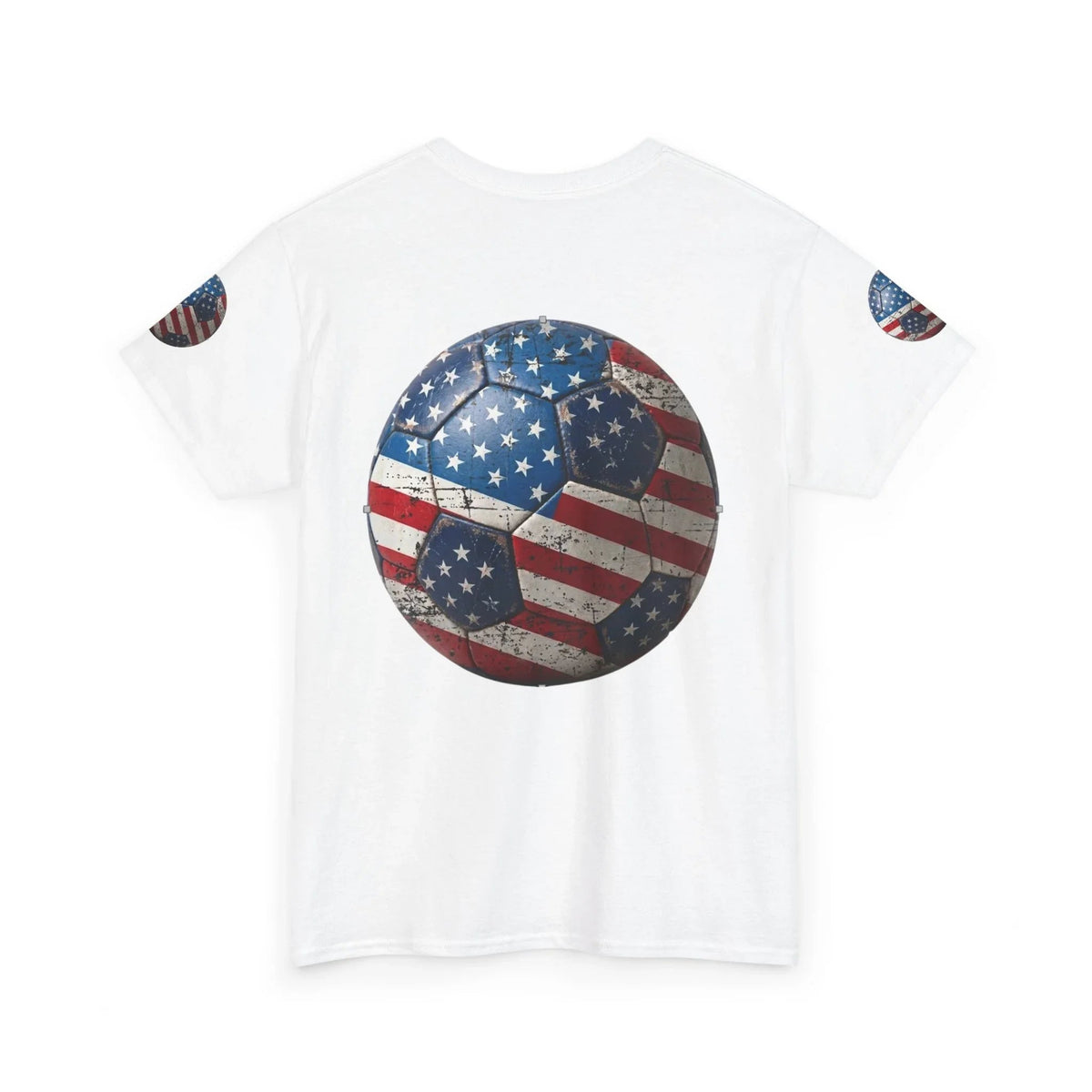 White back USA Soccer Retro streetwear graphic tee- USMNT T-Shirt - Ninth Line