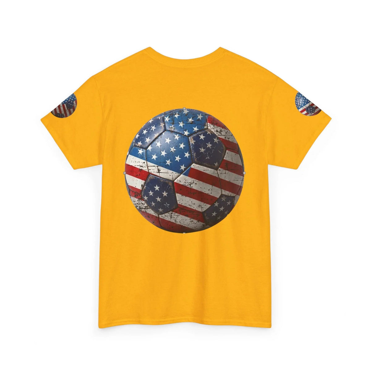 yellow back USA Soccer Retro streetwear graphic tee- USMNT T-Shirt - Ninth Line