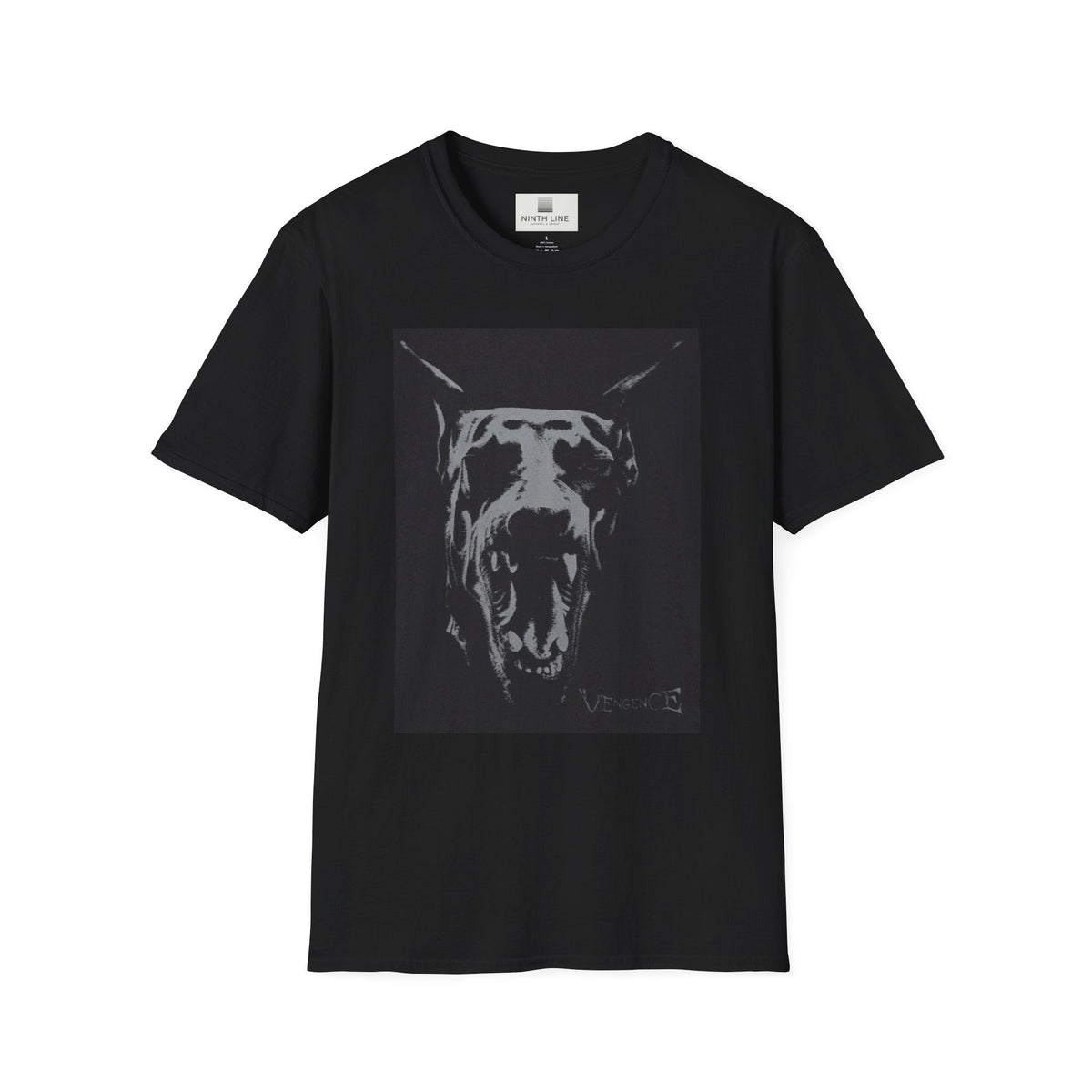 Black Bear Mask T-Shirt — Moody Grunge Animal Face Graphic Tee - Ninth Line